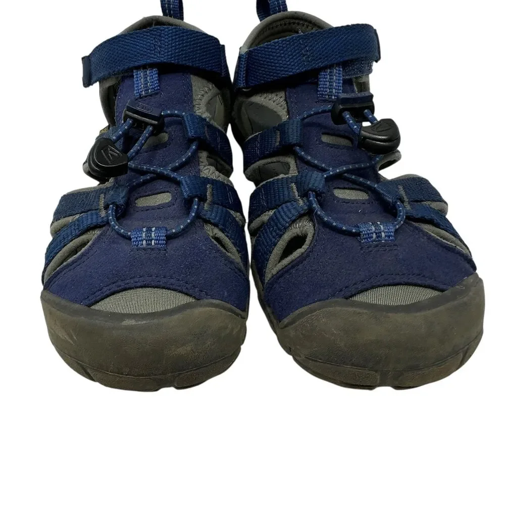 Keen Blue and Grey Strappy Nylon Water Hiking Shoes Unisex Size‎ 3